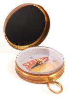 Iránytű, réz tokban, Szalon sör reklámmal, 4,5 cm