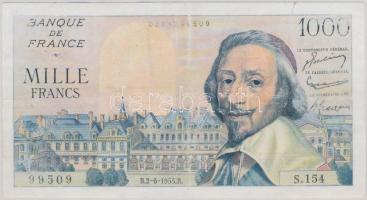 Franciaország 1955. 1000Fr "Richelieu" T:III
France 1955. 1000 Francs "Richelieu"...