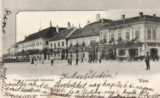 1904 Vác, Fő tér, Siketnémák Intézete, Tragor Ignácz és fia üzlete. Divald Károly 162. (fl)