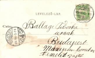 1904 Vác, Fő tér, Siketnémák Intézete, Tragor Ignácz és fia üzlete. Divald Károly 162. (fl)
