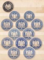 1918 előtti Porosz (96 db) és Szász (4 db) pecsétbélyegek + 6 db téli segély bélyeg kis 6 lapos bera...