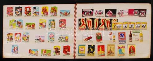 Jó állapotú külföldi gyufacímke gyűjtemény, füzetben
