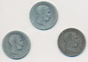 Ausztria 1898-1901. 1K Ag (3x) "Ferenc József" T:2-,3
Austria 1898-1901. 1 Corona Ag (3x) ...