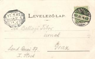 Veszprém, Főtér, tűzoltótorony; Fósa Endre kiadása