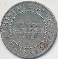 Olasz Államok/Velence/osztrák megszállás 1848ZV 15c Ag T:2- 
Italian States/Venice/Austrian occupati...