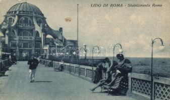 Rome, Roma; beach, buffet station (small tear)
