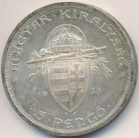 1938. 5P Ag "Szent István" T:2-