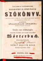 Farkas Elek? Legujabb és legtömöttebb Magyar-Német és Német-Magyar szókönyv... Pest, 1848. Heckenast Gusztáv 418+386p. Modern egészvászon kötésben