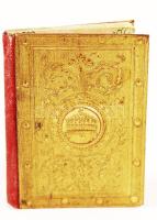 1897 Tárca naptár "Emlékül a millenniumi kiállítás alkalmából" A Szent Koronát ábrázoló dombornyomott fém borítással