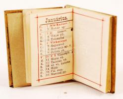 1897 Tárca naptár "Emlékül a millenniumi kiállítás alkalmából" A Szent Koronát ábrázoló do...