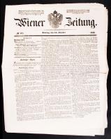 1848 A Wiener Zeitung okt. 15-i száma, a magyar forradalom híreivel / issue of the paper