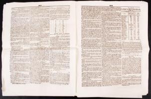 1848 A Wiener Zeitung okt. 15-i száma, a magyar forradalom híreivel / issue of the paper