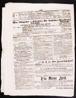 1848 A Wiener Zeitung okt. 15-i száma, a magyar forradalom híreivel / issue of the paper