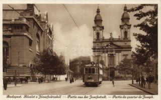 Budapest VIII. Józsefváros, Szent József-templom, 16-os villamos (fl)