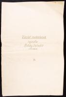 cca 1920 Bitay István százados által rajzolt katonai térképvázlatok melléklete Czékus: Az 1914-18. évi világháború c. művéhez