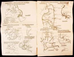 cca 1920 Bitay István százados által rajzolt katonai térképvázlatok melléklete Czékus: Az 1914-18. é...