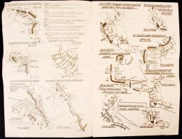 cca 1920 Bitay István százados által rajzolt katonai térképvázlatok melléklete Czékus: Az 1914-18. é...