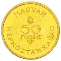 1961. 50Ft Au "Bartók Béla" (3.838/0.986) T:P
Hungary 1961. 50 Forint Au "Bála Bartók...