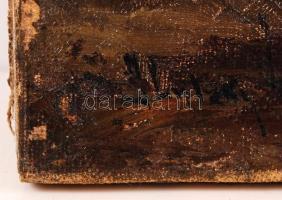 Ilnitzky jelzéssel: Visszatekintés. Olaj, vászon, 40×50 cm