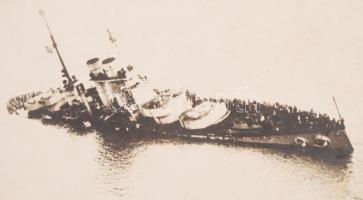 1916 Hadihajók tengeri csatája 7 db kis fotó / WW. I. warships' battle 7 photos