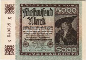 Német Birodalom 1922. 5000M T:I
