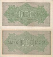 Német Birodalom 1922. 1000M 2 klf vízjelű db T:I