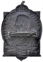 Osztrák-Magyar Monarchia 1916. "IV. Károly Magyar Király 1916 Dec 30." fém sapkajelvény (4...