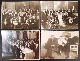 cca 1900-1950 17 db keményhátú portré és egyéb családi fotó, 6x10 és 17x23 cm közötti méretekben