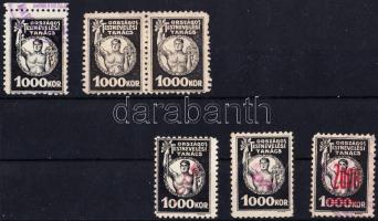 1925 Országos Testnevelési Tanács 6 db tagsági bélyeg