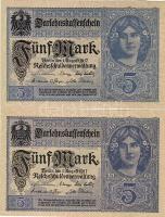 Német Birodalom 1917. 5M (2x) T:I