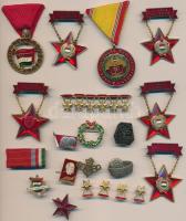 Zacskónyi vegyes szocialista kitüntetés és jelvény, közte zománcozottak is T:vegyes