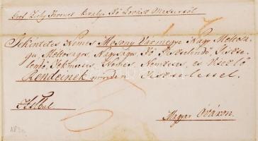 1830 gróf Zichy Ferenc királyi lovászmester magyar nyelven írt levele Moson vármegyének, saját kezű ...