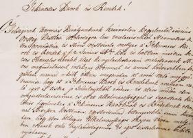 1830 gróf Zichy Ferenc királyi lovászmester magyar nyelven írt levele Moson vármegyének, saját kezű ...