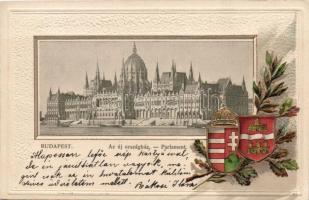 Budapest V. Parlament, címer, Emb. litho