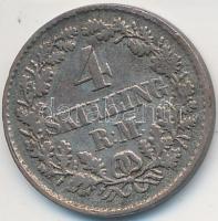 Dánia 1854. 4SR Ag "VII. Frigyes" T:3 
Denmark 1854. 4 Skilling Rigmont Ag "Frederik ...