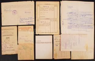 cca 1941-1993 Vegyes irat tétel, levelek, kimutatás, végzés, köztük ifj. Kós Károly saját kezű level...