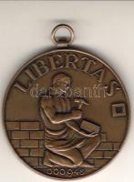 Cca. századforduló "Libertas-000945" szabadkőműves/Freimauer nagyalakú Br érem T:2+