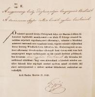 1848 03. 27. Id. Szőgyény-Marich László (1806-1893) a magyarországi polgári közigazgatás elnökének l...