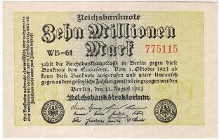 Német Birodalom 1923. 10.000.000M T:I