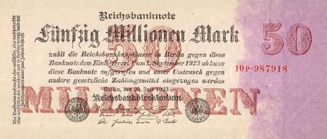 Német Birodalom 1923. 50.000.000M T:I