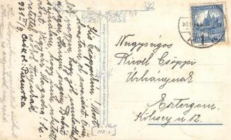 Italian art postcard; Baby, horse; golden decoration, Anna & Gasparini 112-3 s: V. Castelli