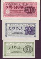 Német Birodalom/Wehrmacht (német hadsereg) kiadás 1944. 1RM, 5RM, 10RM T:I