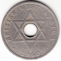 Brit Nyugat-Afrika 1940. 1p Cu-Ni T:2- 
British West Africa 1940. 1 Penny Cu-Ni C:VF 
Krause KM# 19