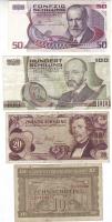 Ausztria 1912-1986. 13db (12 klf) bankjegy T:I,II,III/IV
