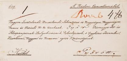 1843 József nádor saját kézzel. magyar nyelven aláírt ex offo levele / 
1843 autograph signed letter...