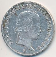 1844E 20Kr Ag "V. Ferdinánd" T:2 
Huszár 2084