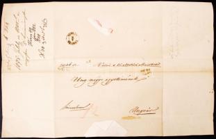 1848. 07. 20. báró Eötvös József (1813-1871) vallás és közoktatásügyi miniszter saját kézzel aláírt levele, melyben felhívja Ung vármegyei szervek figyelmét, hogy a papi adókat újabban meg nem fizetőkkel szemben lépjen fel