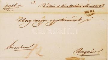 1848. 07. 20. báró Eötvös József (1813-1871) vallás és közoktatásügyi miniszter saját kézzel aláírt ...