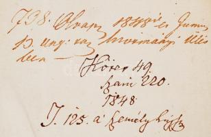 1848. 06. 04. Deák Ferenc (1803-1876) igazságügy miniszter saját kézzel aláírt levele Ung vármegyéne...