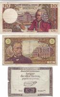 Franciaország 1792-től 10klf bankjegy T:II,III,IV